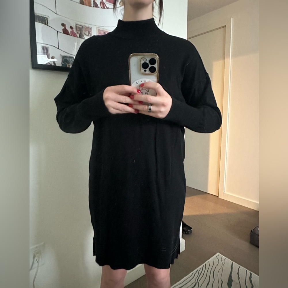 Turtle neck sweater dress